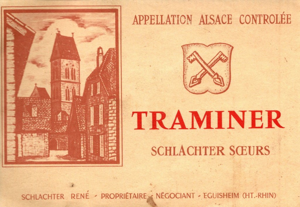 Etiquette SCHLACHTER Sœurs 1950 (collection Henri Loux)